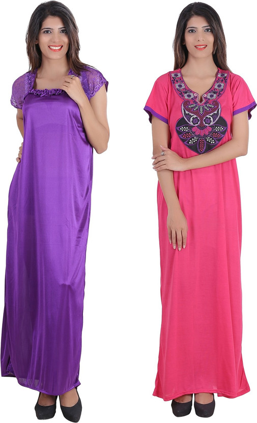 satin nighty flipkart