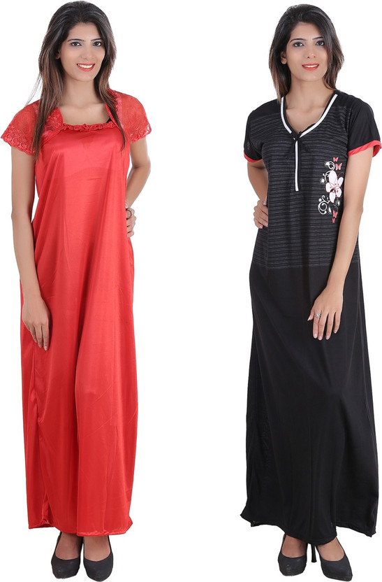 satin nighty flipkart
