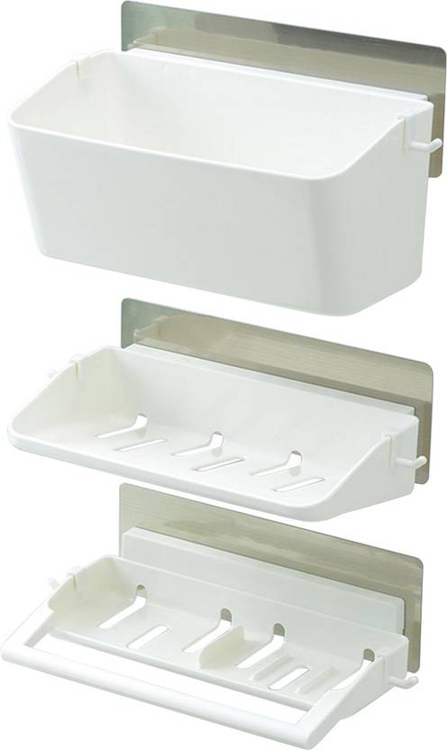 Hokipo Magic Sticker Self Adhesive 3 Tier Bathroom Organizer Shower Hokipo Magic Sticker Self Adhesive 3 Tier Bathroom Organizer Shower Caddy With Towel Rail