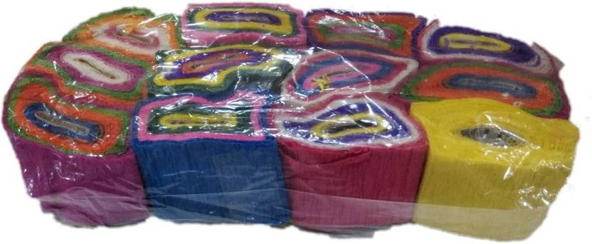 Shreeji Decoration Multicolor Crepe Ribbon Paper Streamer Roll