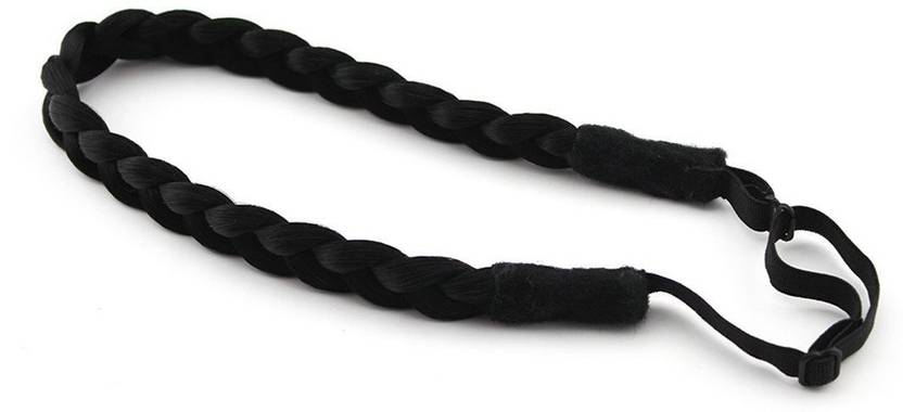 Gugzy Braided Faux Hair Plaits Soft Extensions Stretchy Headband Hairband Hair Plaited Plait Elastic Hairband For Girls Women Head Band