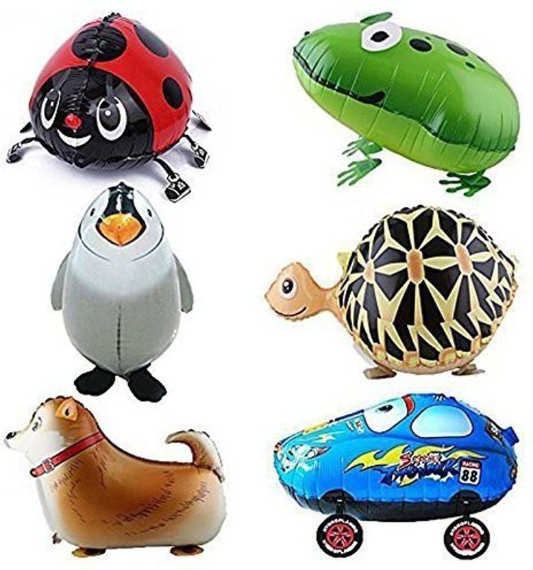 Bargain House 6x Walking Animal Balloon Birthday Party Decoration