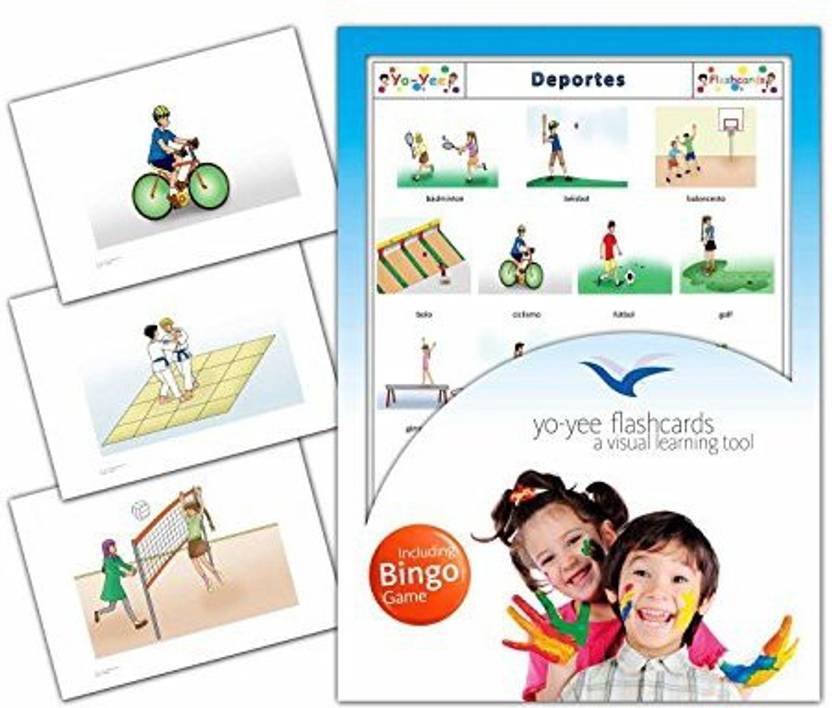 Yo Yee Flashcards Sports In Spanish Language Flash Cards With