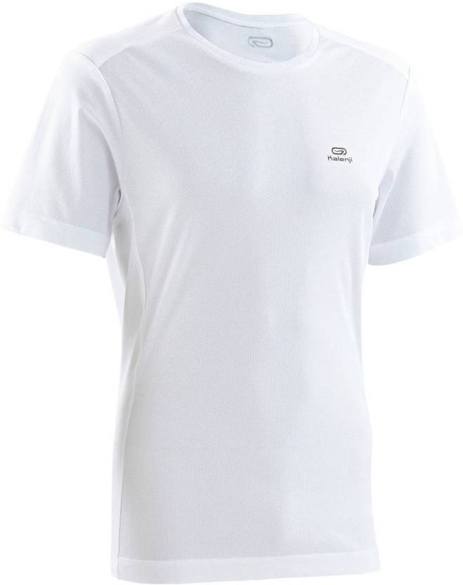 Decathlon - KALENJI Solid Men Round Neck White T-Shirt - Decathlon KALENJI Solid Round White T-Shirt Online at Best Prices in India | Flipkart.com