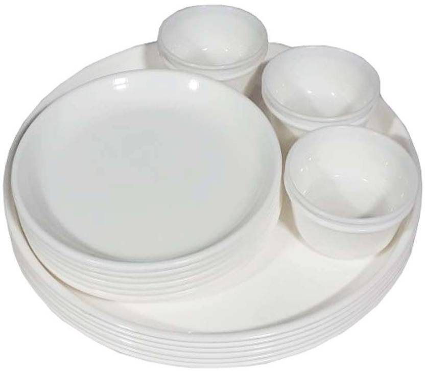 Decornt Microwave Safe Unbreakable Food Grade Round Virgin Plastic Microwave Safe Unbreakable Food Grade