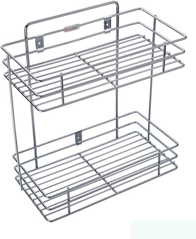 Sarangware Kitchen Racks Double Stainless Steel Kitchen Rack
