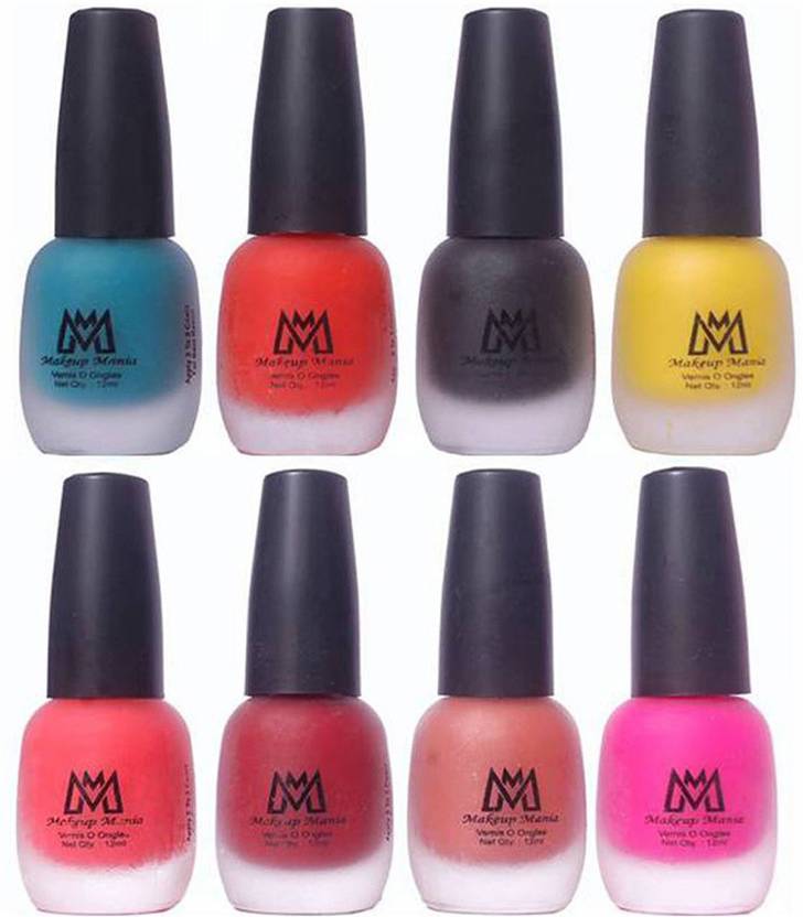 Makeup Mania Premium Nail Polish Combo Of 8 Velvet Matte Nail