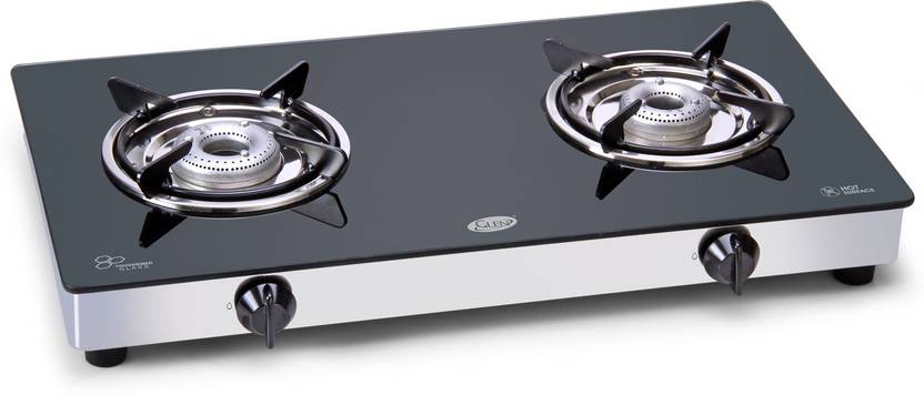 Glen 1020fx Cooktop 2 Burner Gas Stove Aluminium Manual Gas Stove