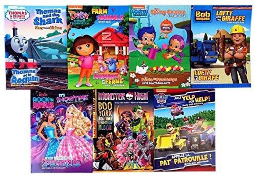 Sticker Book Bubble Guppies Bob The Builder Barbie Dora S Price