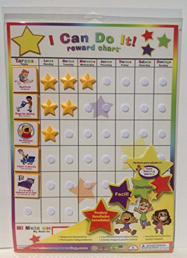 kenson kids spanish english i can do it responsibility reward chart i can do it reward chart