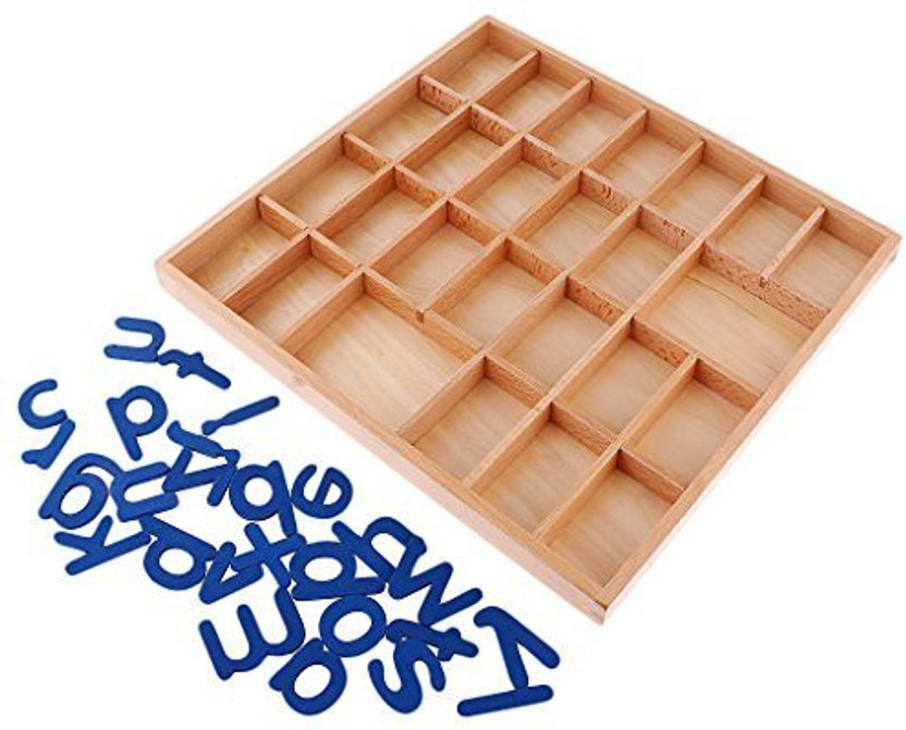 Montessori Movable Alphabets Box Letters Wood for Kids Early Education Toy