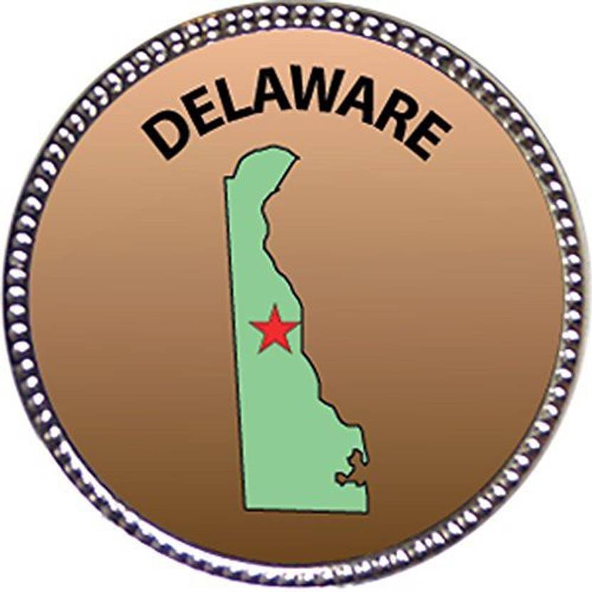 Keepsake Awards Delaware Award 1 Inch Dia Silver Pin State Keepsake Awards Delaware Award 1 Inch