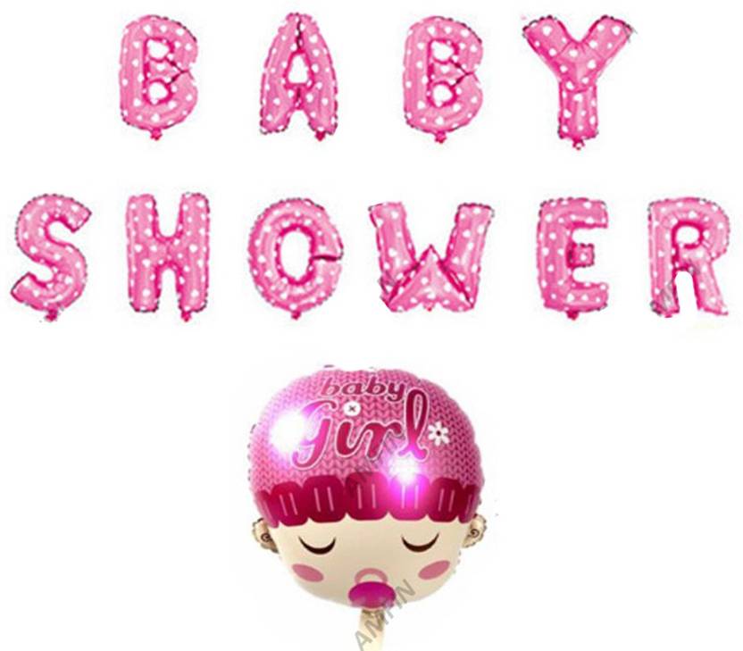 Flipkart Com Amfin Printed Baby Shower Letter Balloons For Baby