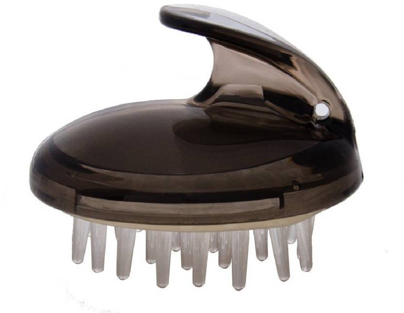 Plastic Hair Head Scalp Massage Shampoo Brush Comb Sky Blue 4pcs