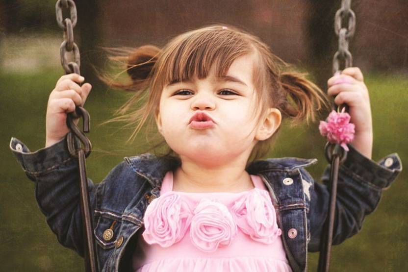 cute baby girls play