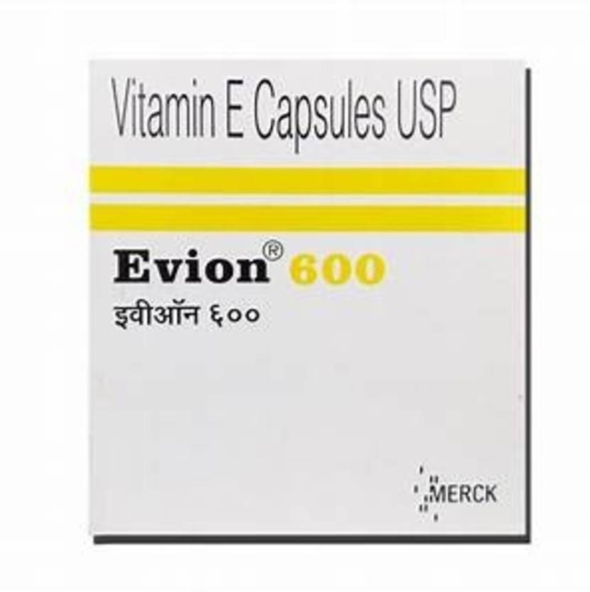 EVION 600 Evion Vitamin E Pack of 50 Capsules 600mg.. Face Hair Pimple