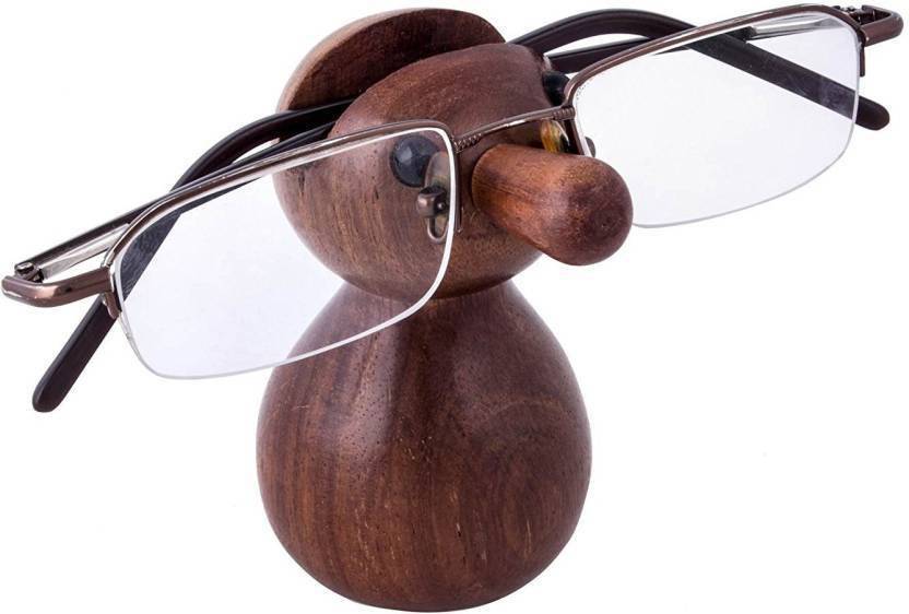 Craftonline Wooden Nose Shaped Spectacle Specs Eyeglass Holder