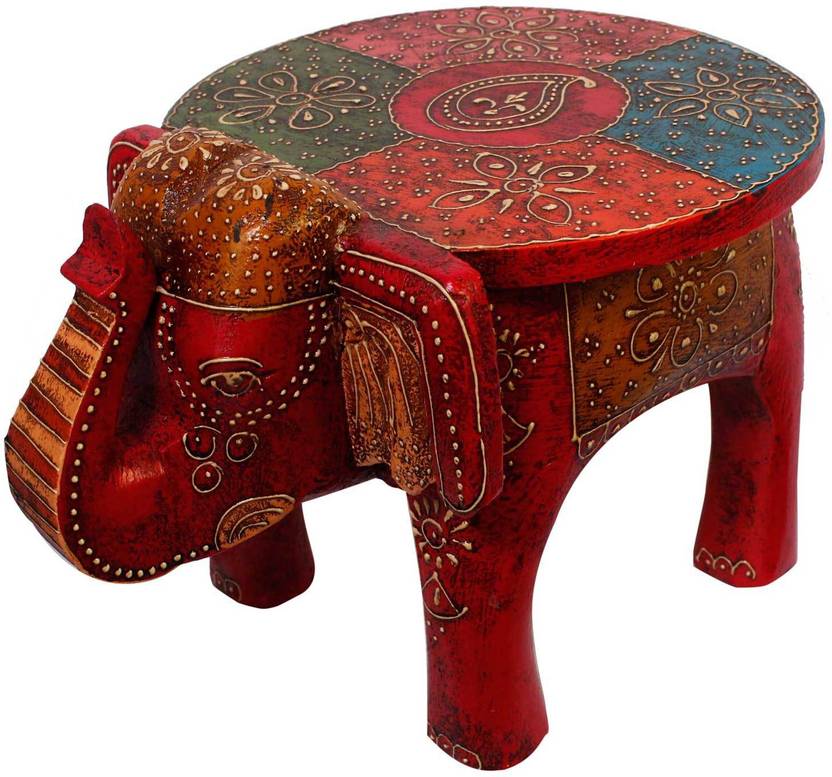 Panchal Choice Designer Wooden Elephant Stool Handicraft Gift 101 Panchal Choice Designer Wooden Elephant Stool Handicraft Gift 101 Decorative Platter