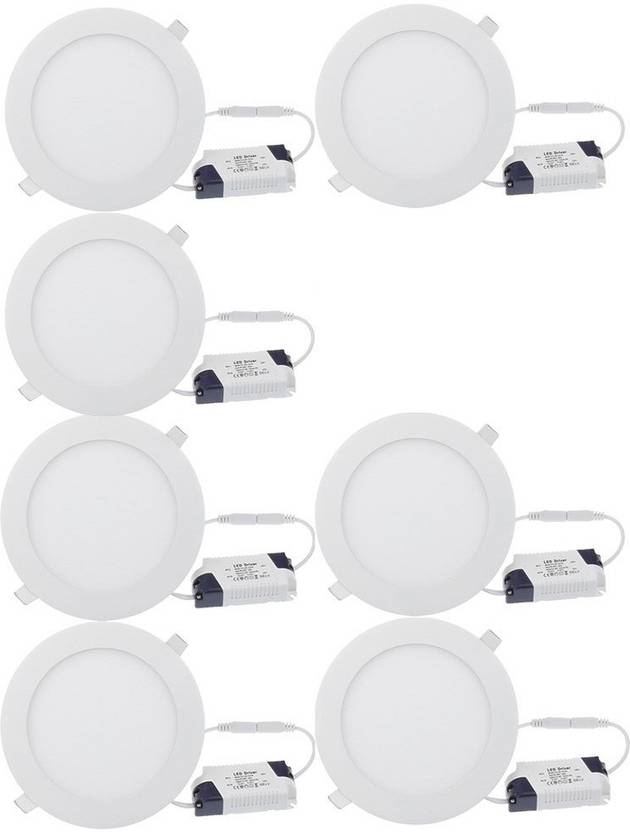 Sek Srs Led Panel Light 12w Round Shape Ultra Thin Recessed Ceiling
