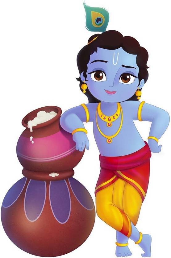 Razwada Large Little Krishna Large Vnyl Self Adhesive Price in India