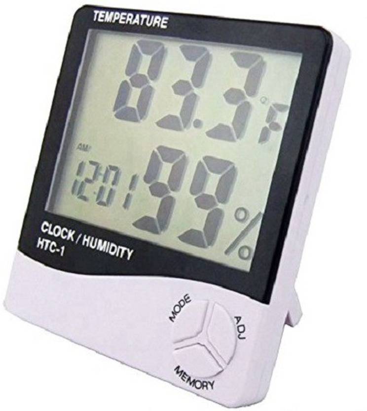 HTC HTCI HTC1 Digital Thermo/Hygrometer Humidity Tester with Clock