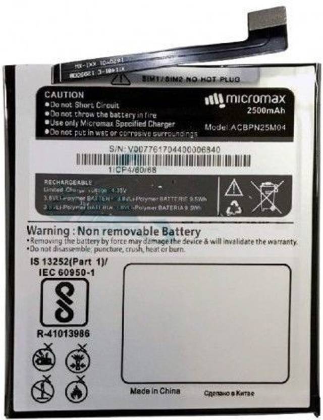 Micromax Mobile Battery For MICROMAX MICROMAX Canvas Unite 4 Plus