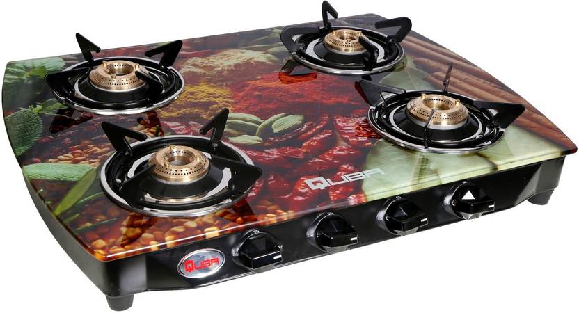 Quba B4 Digital Premium Pearl Plus Glass Cast Iron Manual Gas
