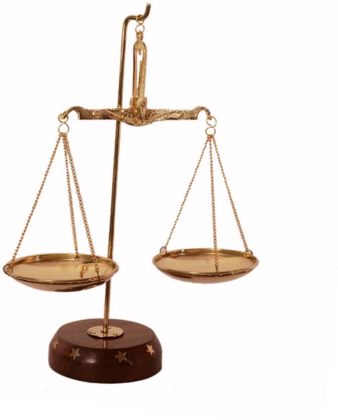 Purpledip Brass Weighing Scale Balance Tarazu Weights Measure