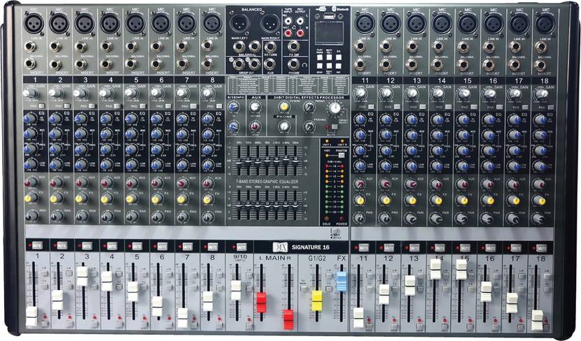 MX Live Audio Mixer 16 Channel Professional Mixer with USB & Bluetooth ...