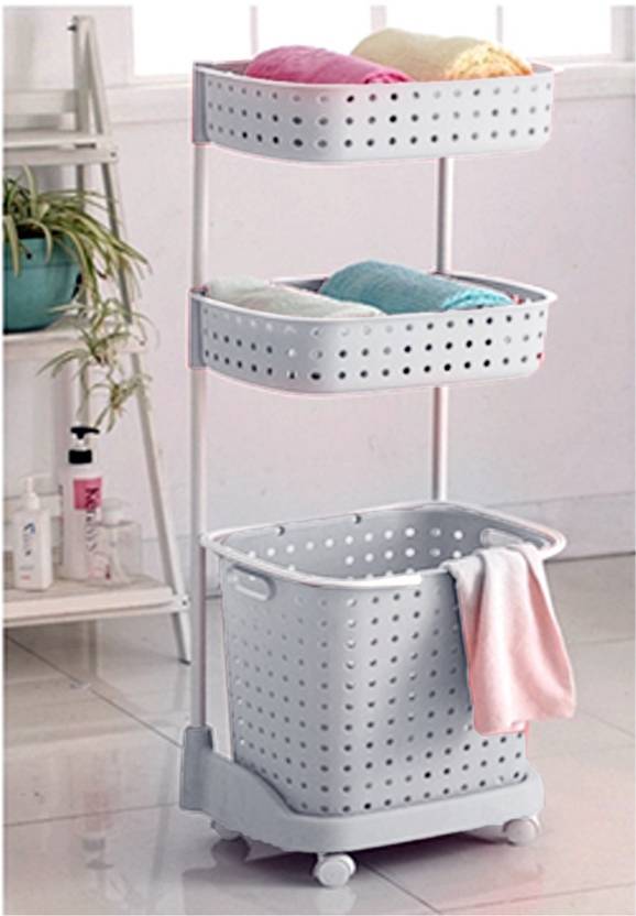 Ybucket Dirty Clothes Basket Plastic Laundry Bathroom Ybucket Dirty Clothes Basket Plastic Laundry Bathroom Clothing Storage 3 Leyar White
