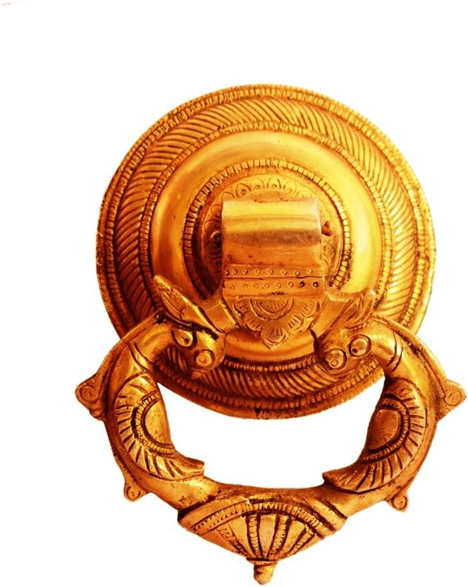 Purpledip Brass Door Knocker Drawer Pull Ring Handle Knob Royal
