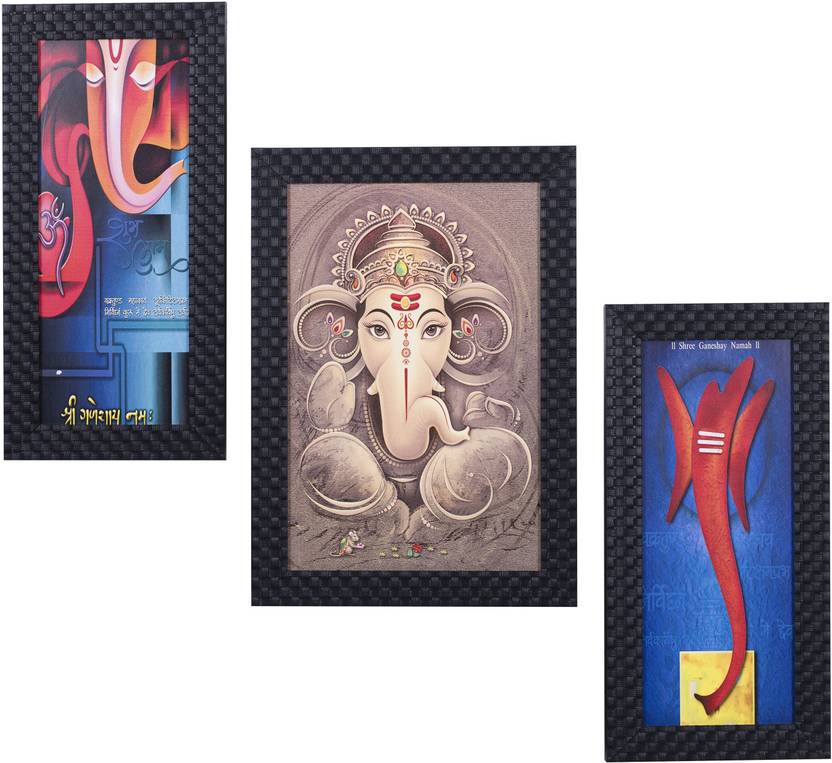 Smile2u Retailers Set Of 3 Digital Print Religious Painting Digital Reprint Painting
