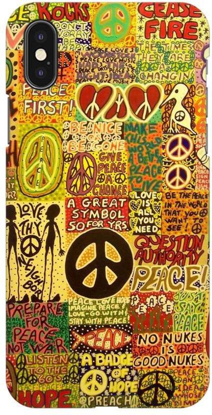 Atom Hippy Peace Premium Printed Skin For Apple Iphone X
