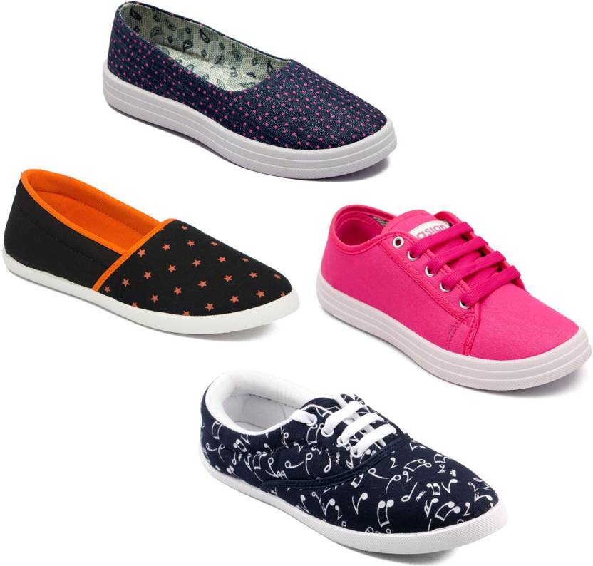 Asian Women Casual Running Shoes Combo Pack Of 4 Sneakers
