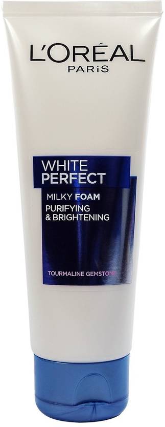 L'Oreal Paris Paris White Perfect Purifying & Brightening Milky Foam, Tourmaline Gemstone Face