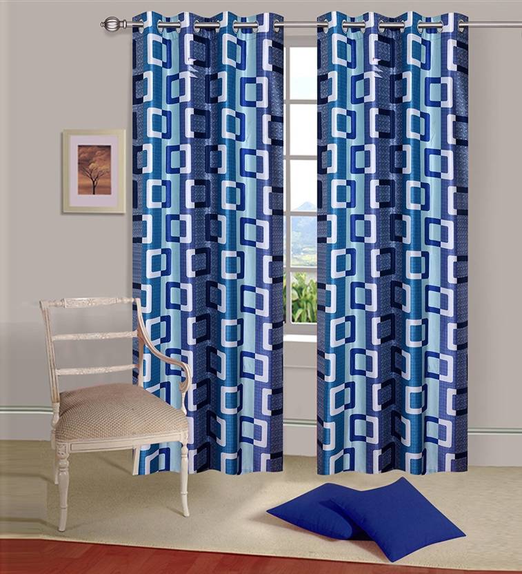 Pooja Cotton 84 Cm 3 Ft Polyester Window Curtain Pack Of 2