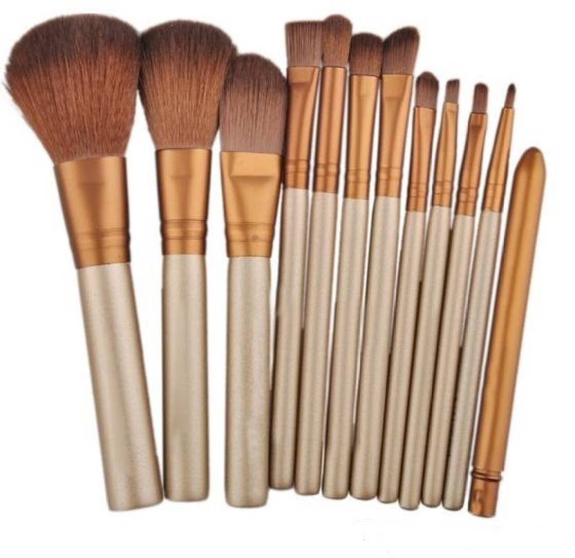 Shopimoz Generic Makeup Brushes Set 12 Eyebrow Foundation Powder