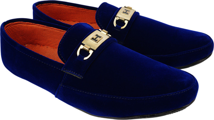 AMJ Blue Casual, Party Fabric Loafer 