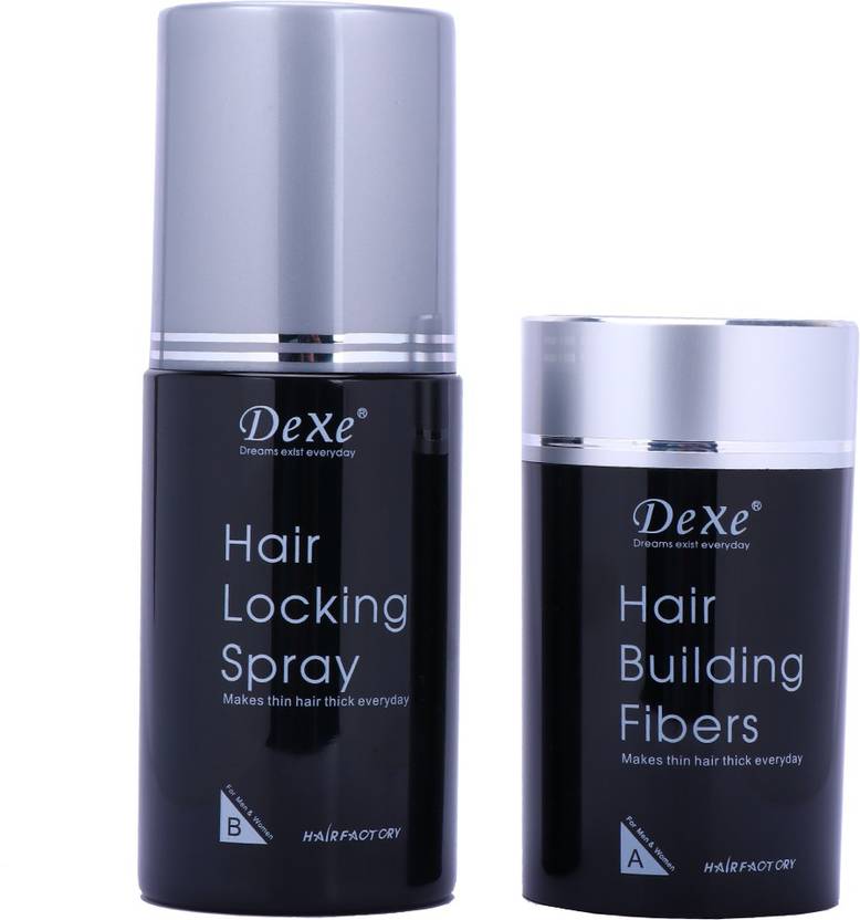 Dexe Hair Building Fibers With Hair Locking Spray Price In India
