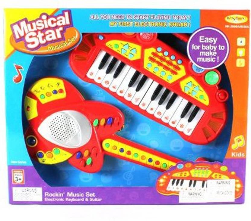 Velocity Toys Lil Rockin' Musical Star Toy Guitar & Keyboard Instrument