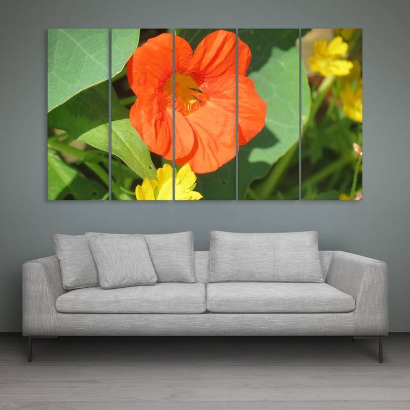 Inephos Multiple Frames Beautiful Orange Flower Wall