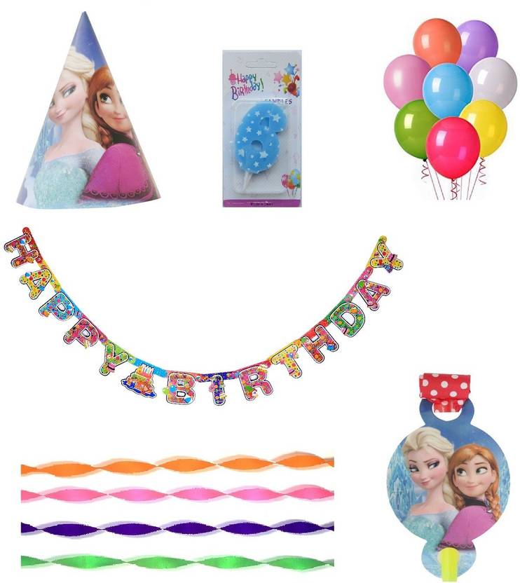 Pepup Frozen Themed Kids 6th Birthday Party Decoration Value Pack