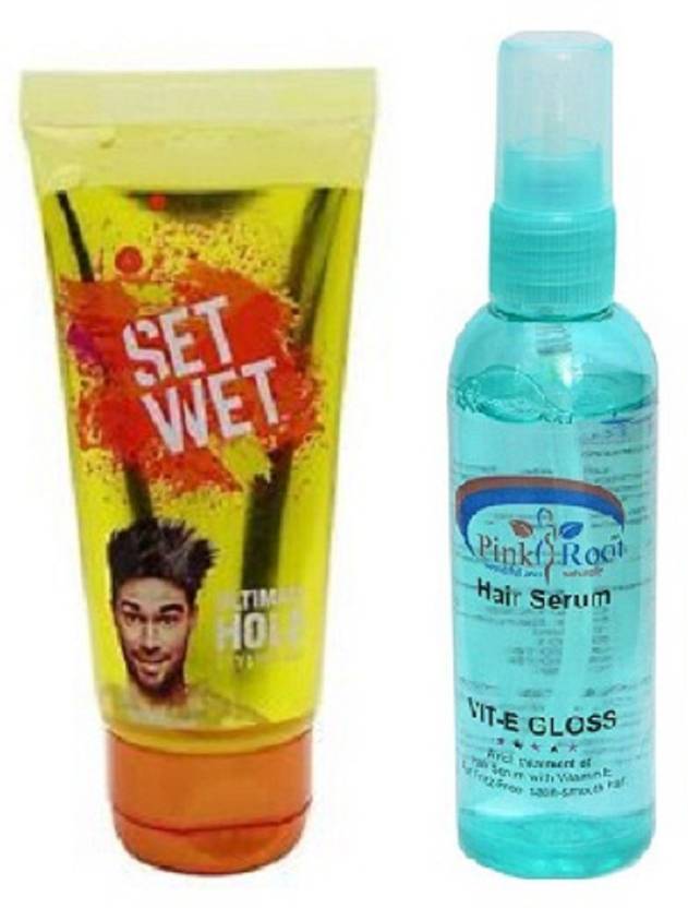 pink root hair serum with set wet ultimate hold gel 100ml pack of 2