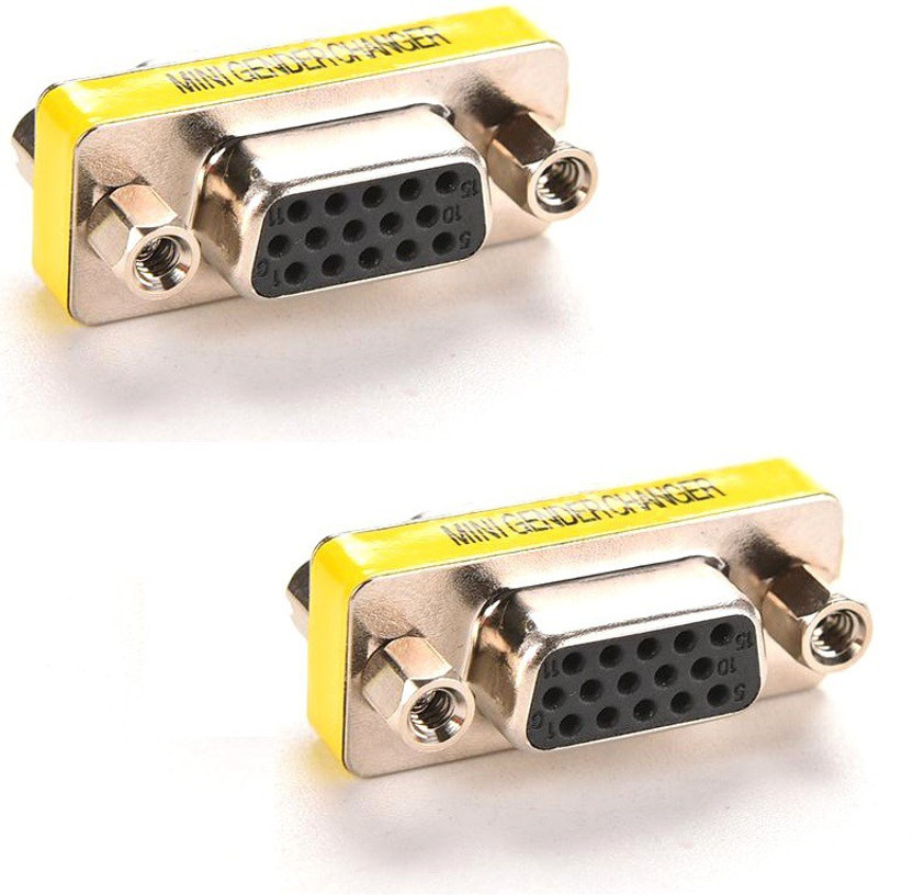 Vga Svga 15pin Gender Changer Adapter Female To Female Cable Extender Connector