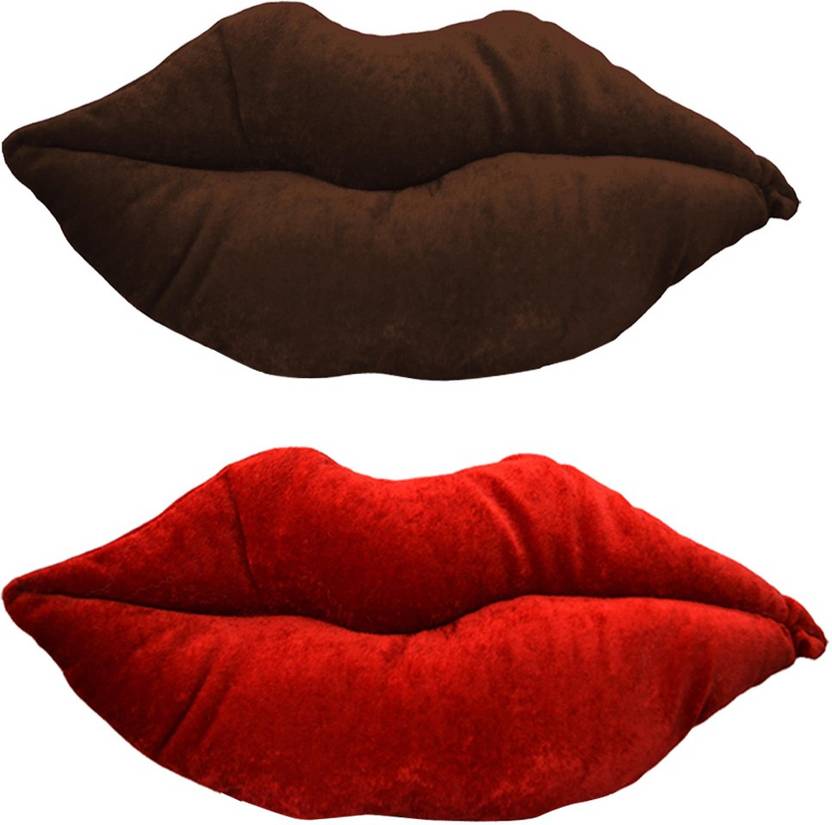 meSleep Microfibre Lips Decorative Cushion Pack of 2 Buy meSleep