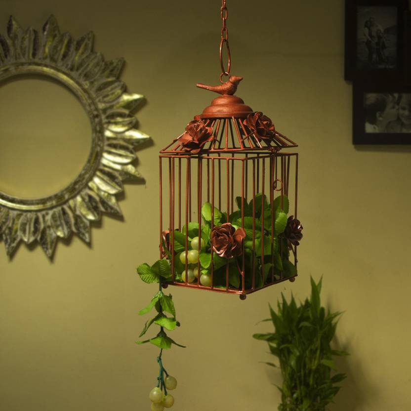 Homesake Decorative Hanging Bird Cage, Balcony/Patio Planter Cage Homesake Decorative Hanging Bird Cage, Balcony/Patio Planter Cage/Hanging Candle Holder, - Homesake Decorative Hanging Bird Cage, Balcony/Patio Planter Cage