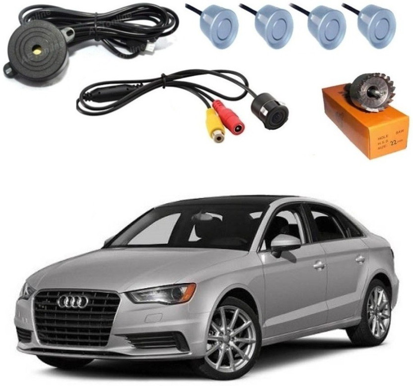 Gray Wire 4 Parking Sensors LED Display Vehicle Car Backup Reverse Radar System
