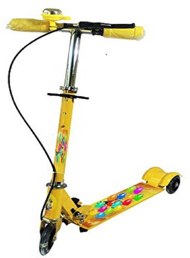 jvm kids 3 wheel foldable scooter cycle with height adjustment led