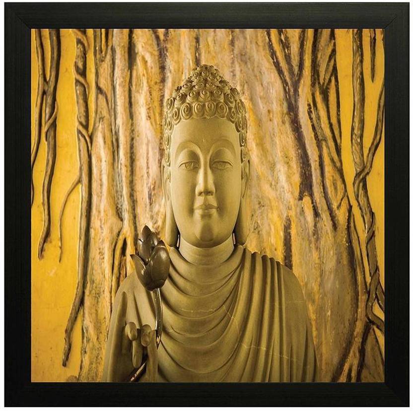 Paper Plane Design Buddha Digital Reprint Painting In India Paper Plane Design Buddha Digital