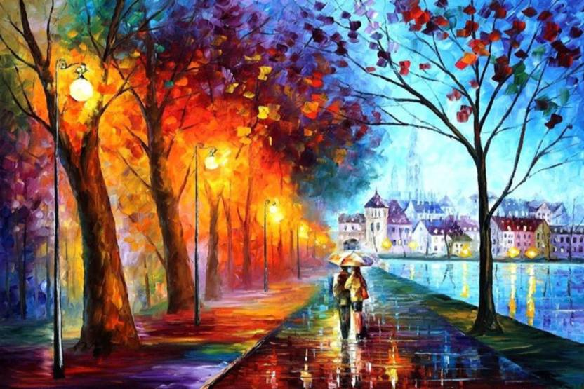 Exclusive Azohp2387 Art Leonid Afremov City Couple Couple
